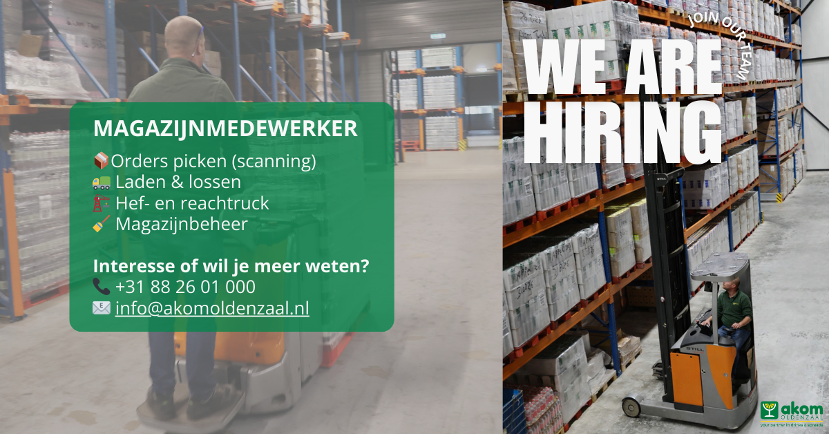 Zin in een nieuwe baan in het magazijn? Wij zoeken jou!