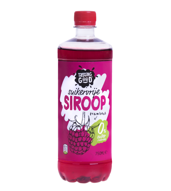 Suikervrije siroop framboos 0% 750ml