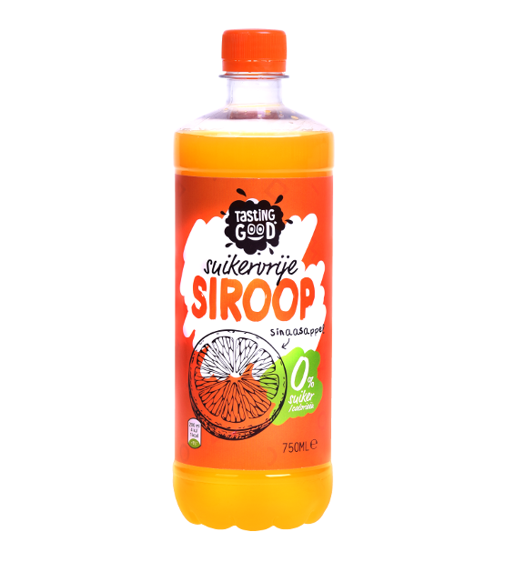 Suikervrije siroop sinaasappel 0% 750ml