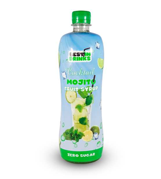 Cocktail Mojito vruchtensiroop, zonder toegevoegde suiker 0,75 liter